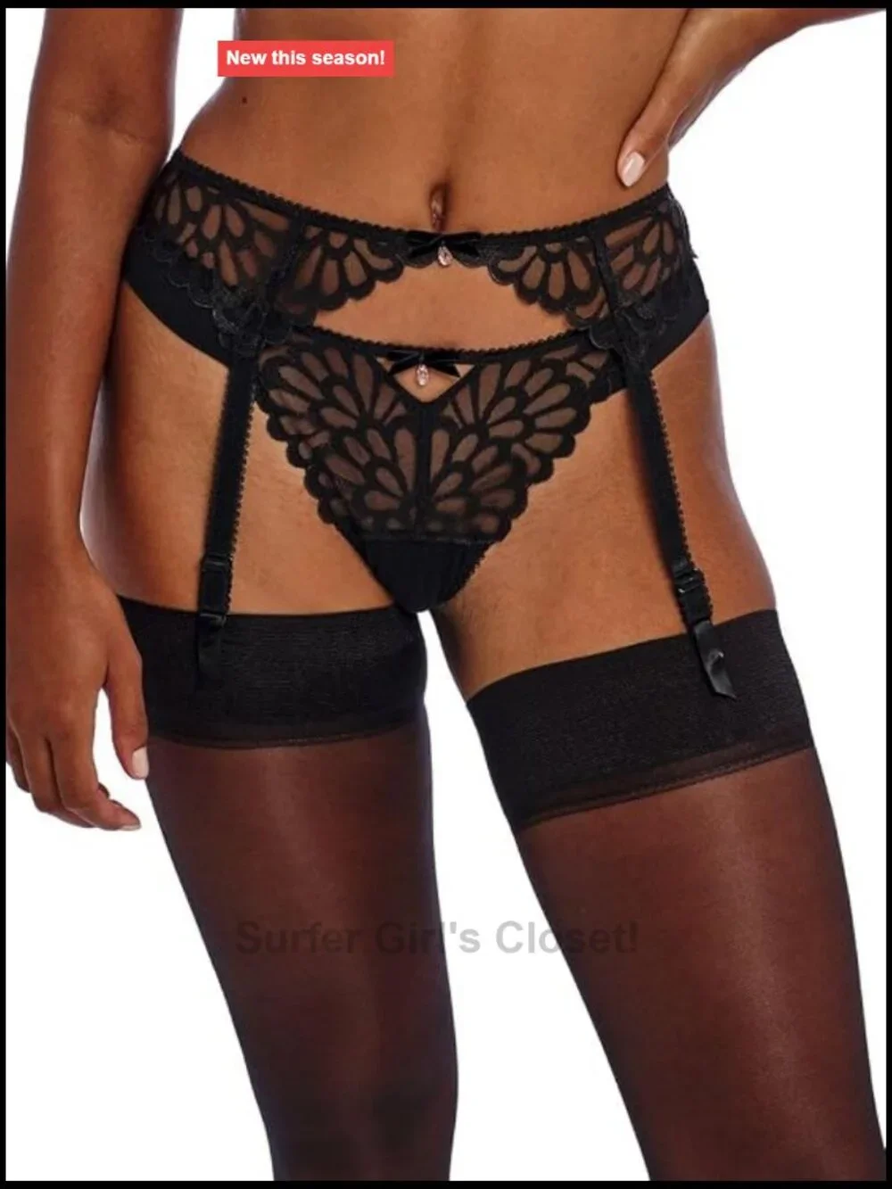 Art Deco Lace Suspender Belt Garter